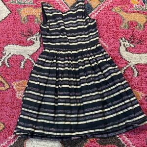 Gymboree Black and Gold Striped Formal Dress